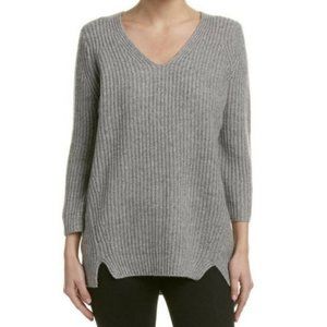 Eli Tahari Violette Rib-Knit Cashmere & Wool Sweater